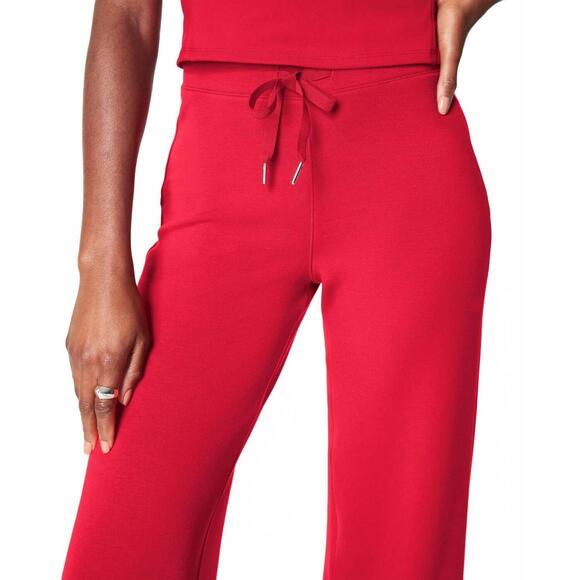 NEW SPANX air essentials wide leg pant in red - Picture 4 of 6